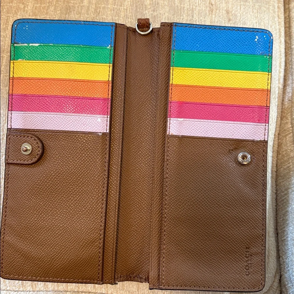 Coach Brown Leather Pouch - Picture 4 of 11